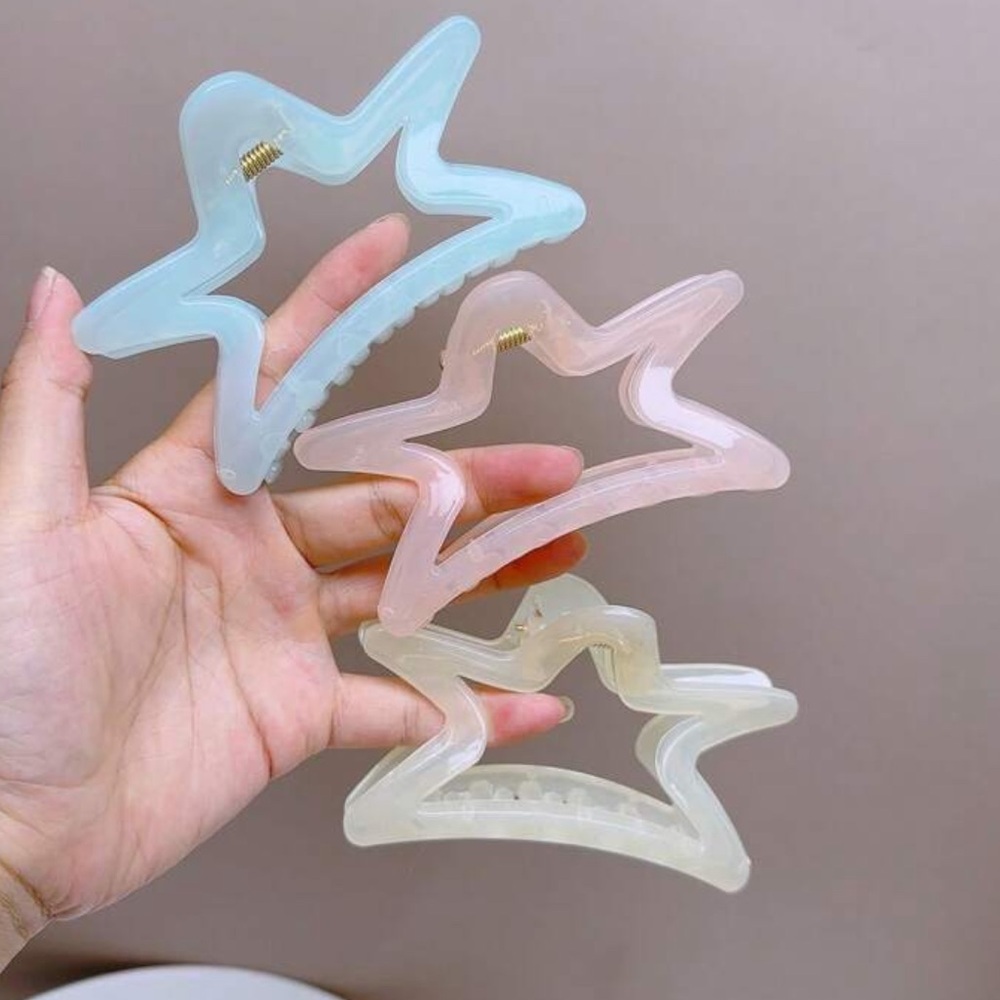 Large Size Star Hair Clip Claw Set